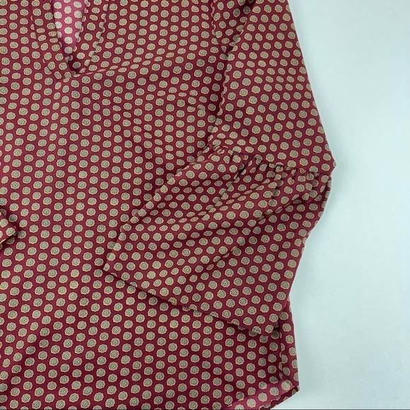 J Crew Blouse Womens Medium Red Blue Yellow Vneck Long Sleeve - Picture 5 of 9